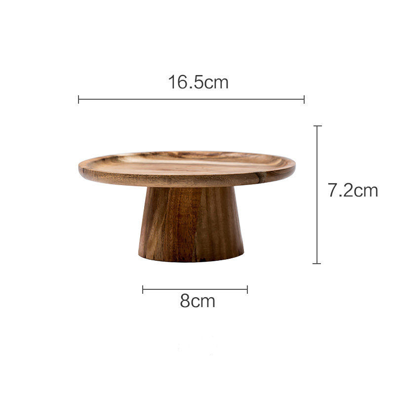 Acacia Wood Elevated Cake Plate