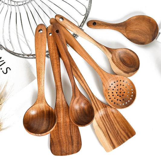 Teak Kitchen Utensil Collection