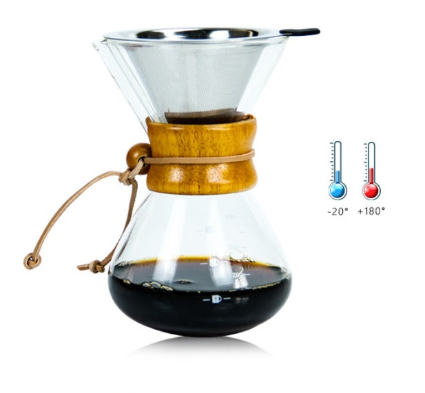 Elegant Hand-Blown Glass Drip Coffee Maker