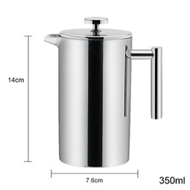 Luxury Double Stainless Steel French Press Coffee Maker