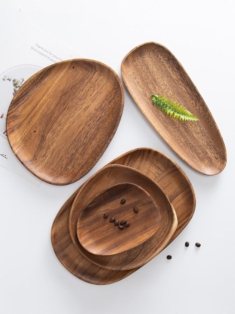 Nordic Naturals Wood Plate Set