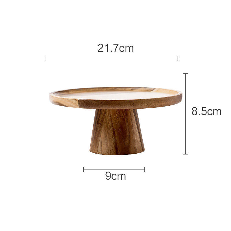 Acacia Wood Elevated Cake Plate