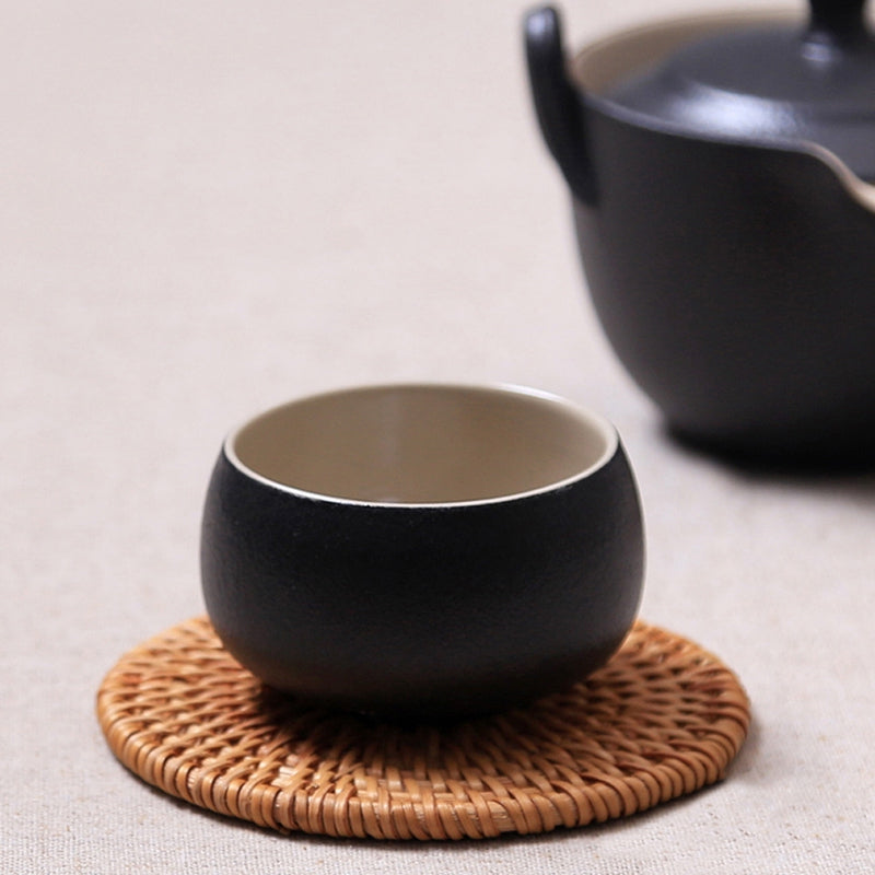 Rattan Elegance Drink Coaster Set