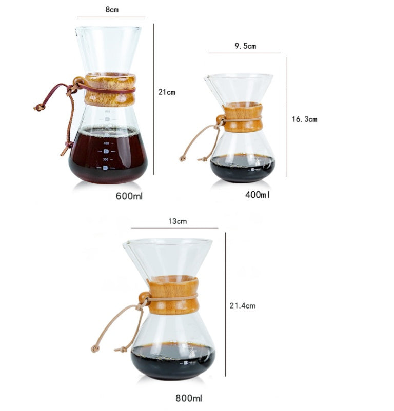 Elegant Hand-Blown Glass Drip Coffee Maker