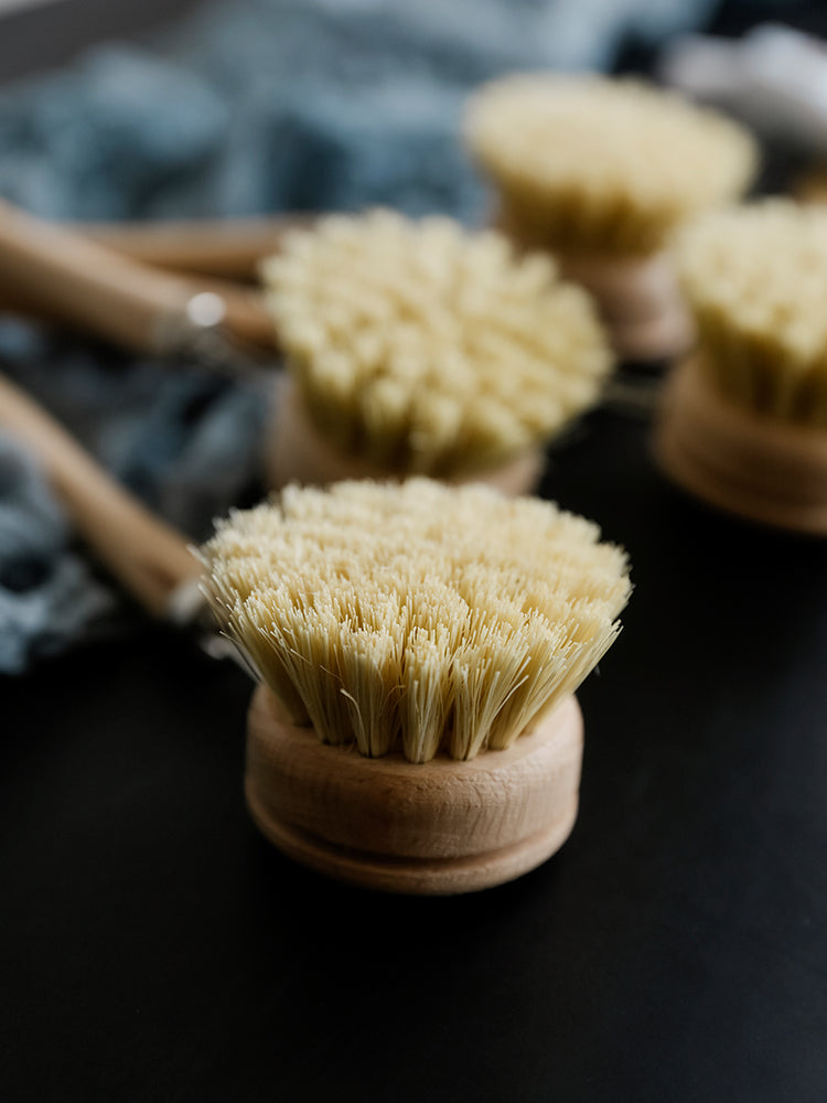 Ergonomic Wood Handle Pot Brush