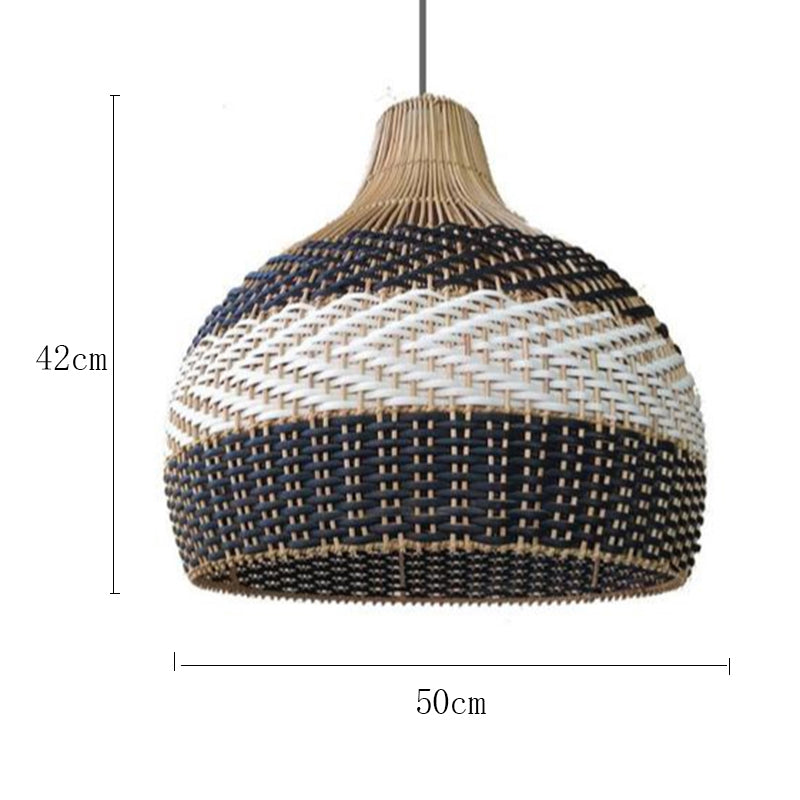 Retro Rattan Radiance Pendant Light