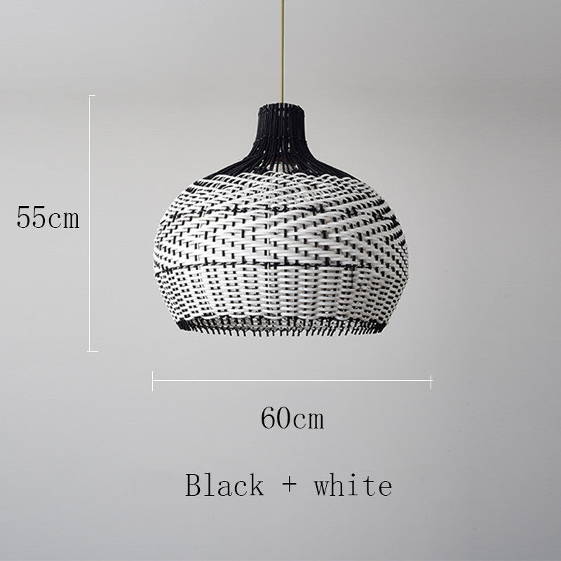 Retro Rattan Radiance Pendant Light