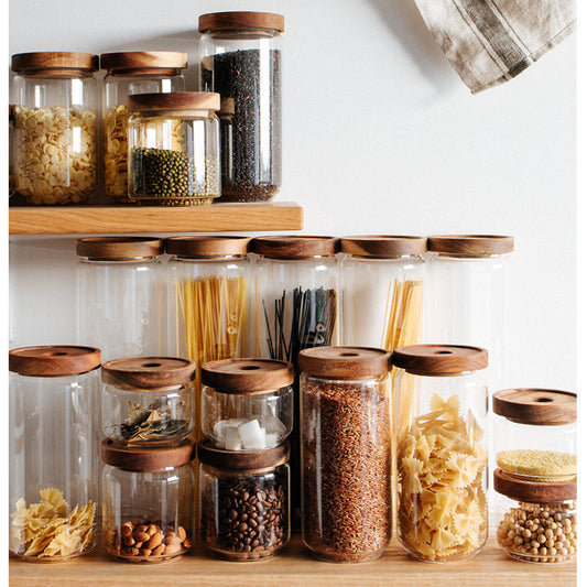 Rustic Pantry Glass Canisters