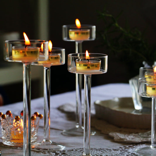 Elegant Glass Candle Holders