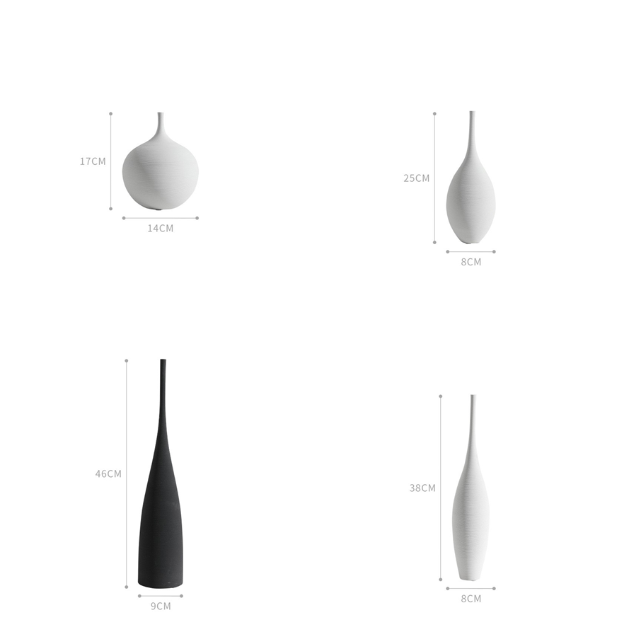 Minimalist Zen Ceramic Vases Collection