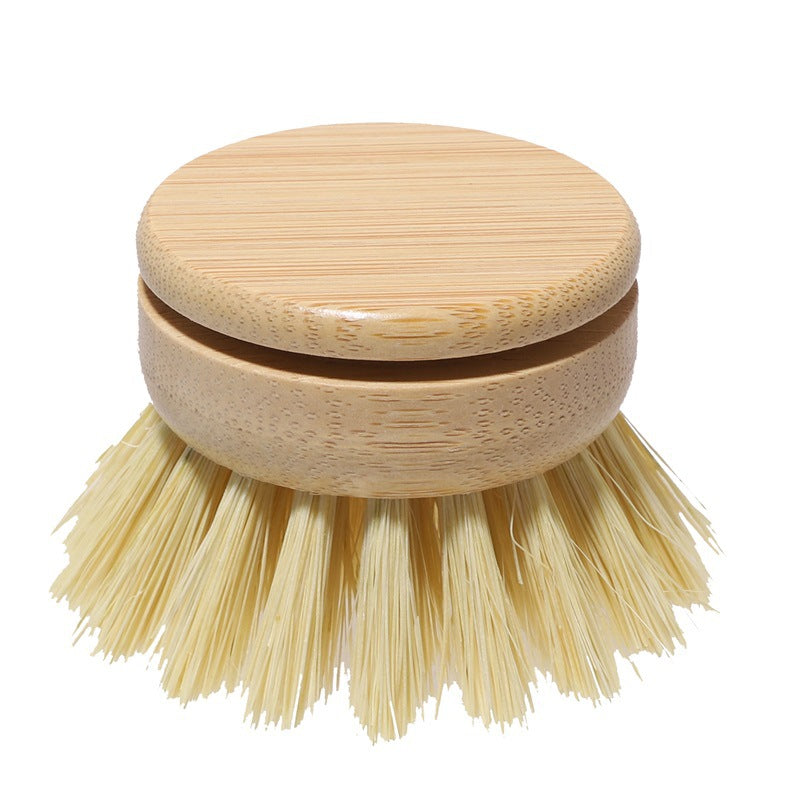 Ergonomic Wood Handle Pot Brush